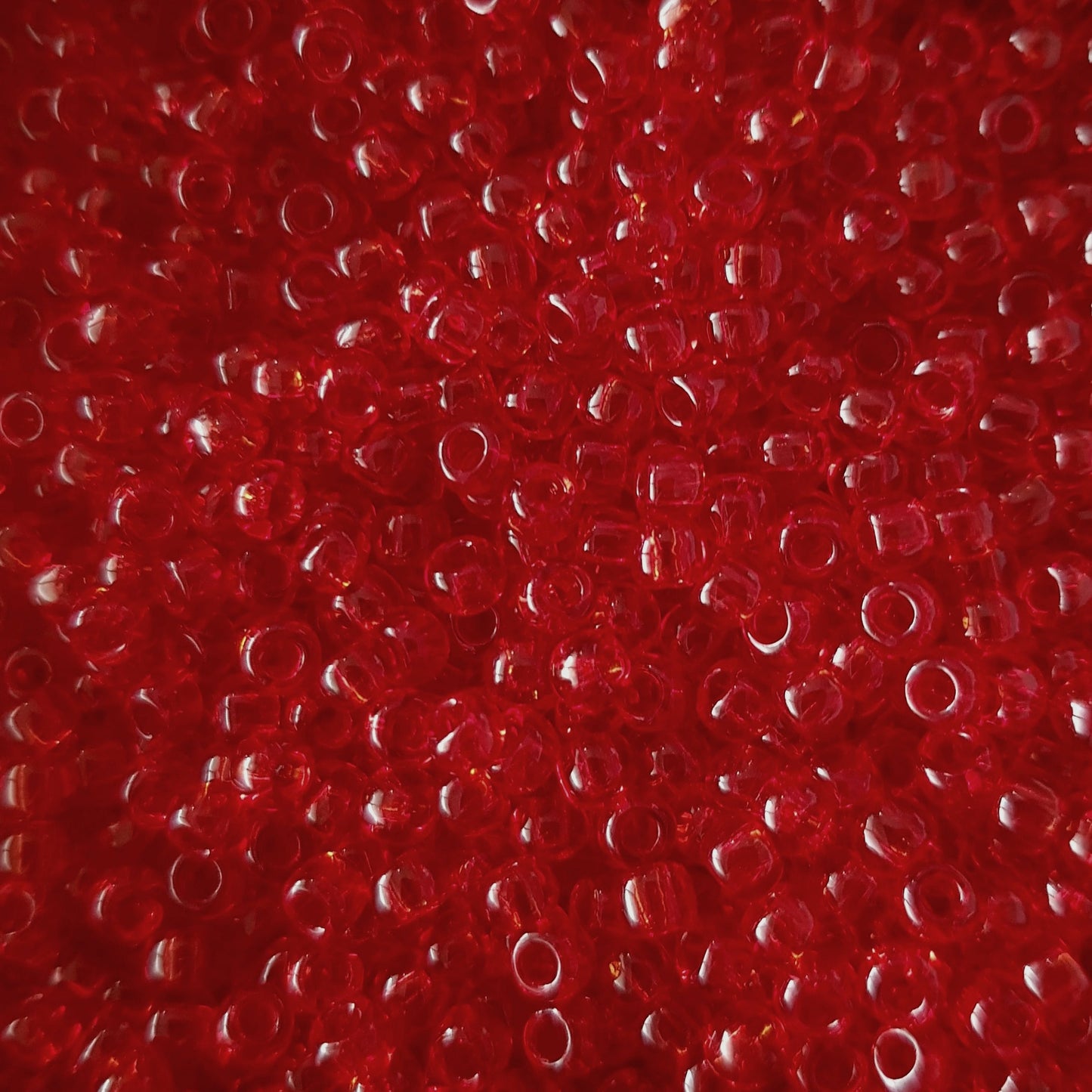 Rote & gelbgoldene Glasperlen 3mm