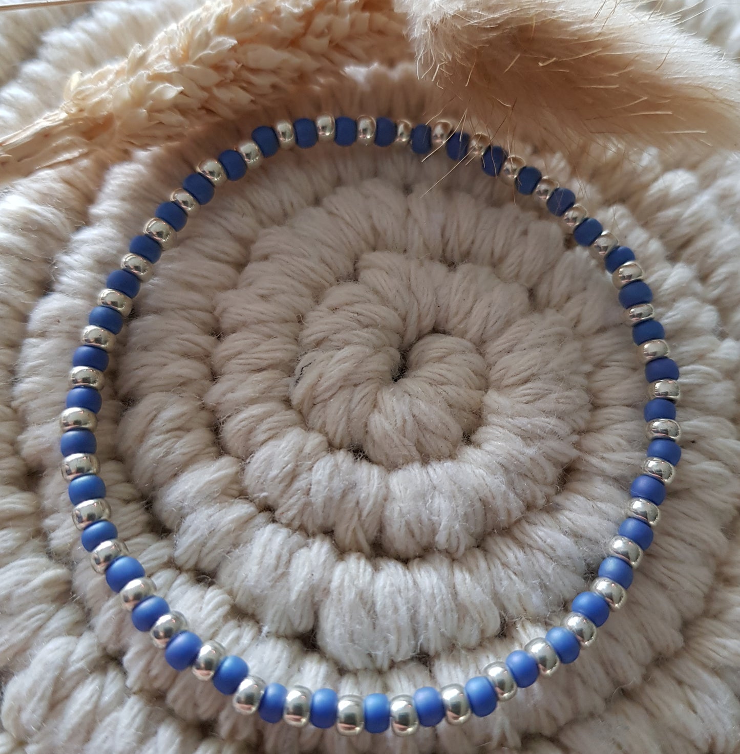Armkette Hellblau 3mm Glasperlen