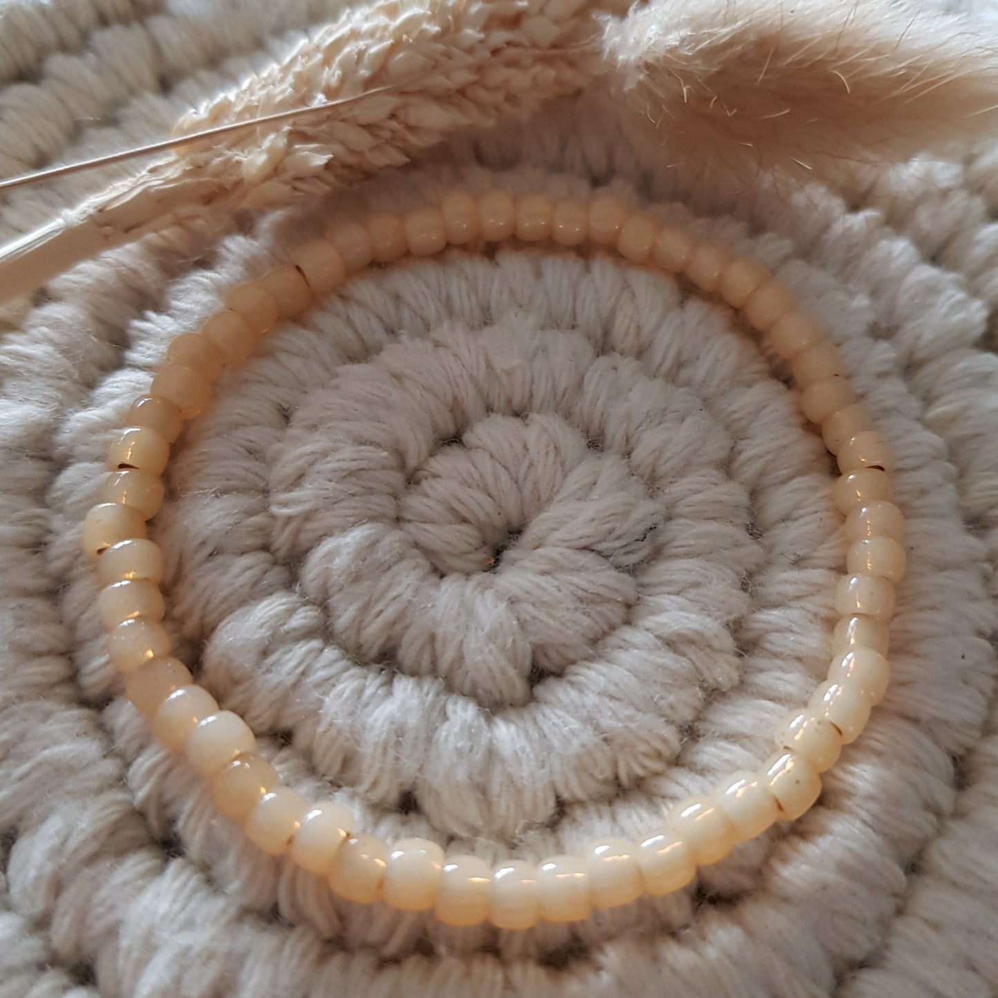4mm Beige Glasperlen