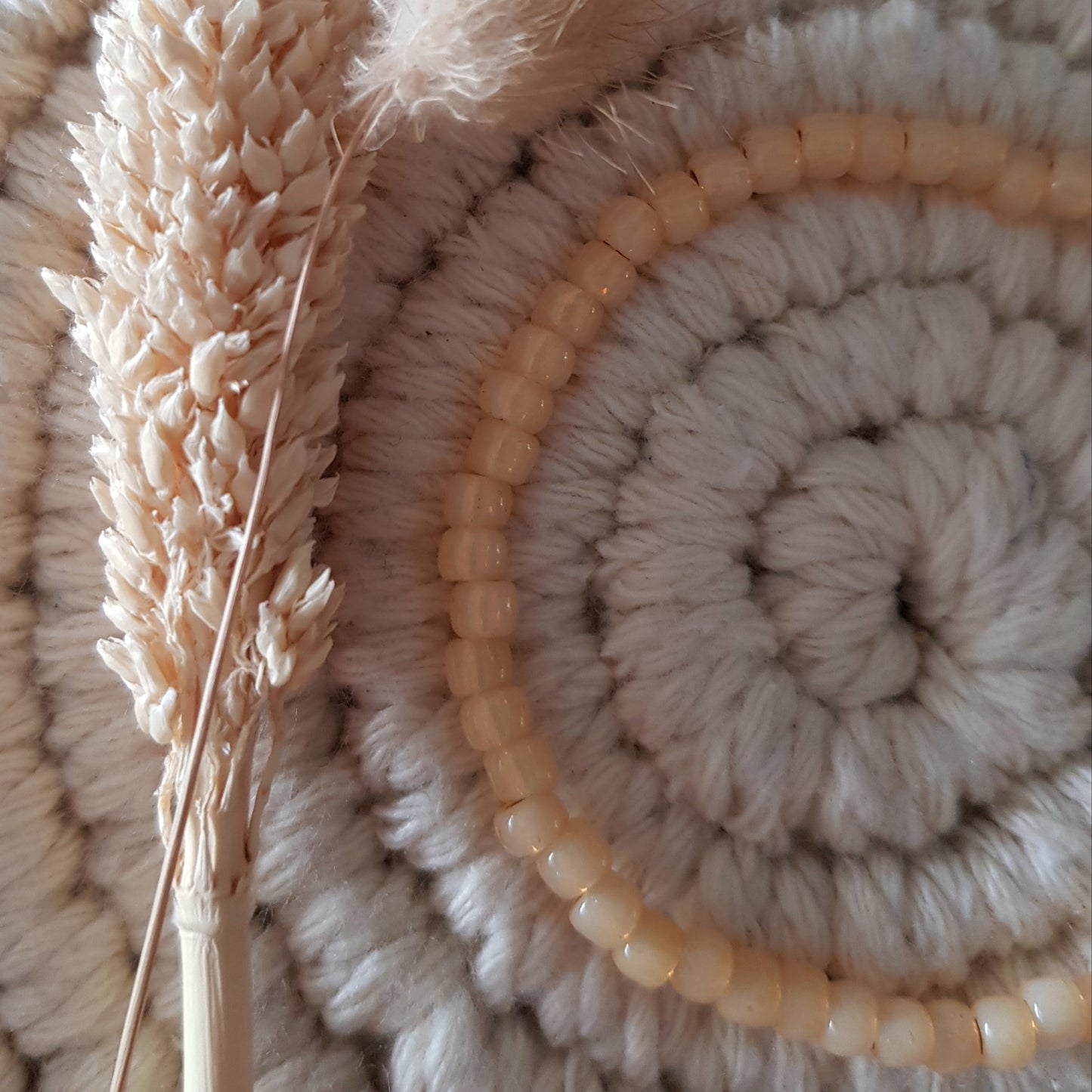 4mm Beige Glasperlen