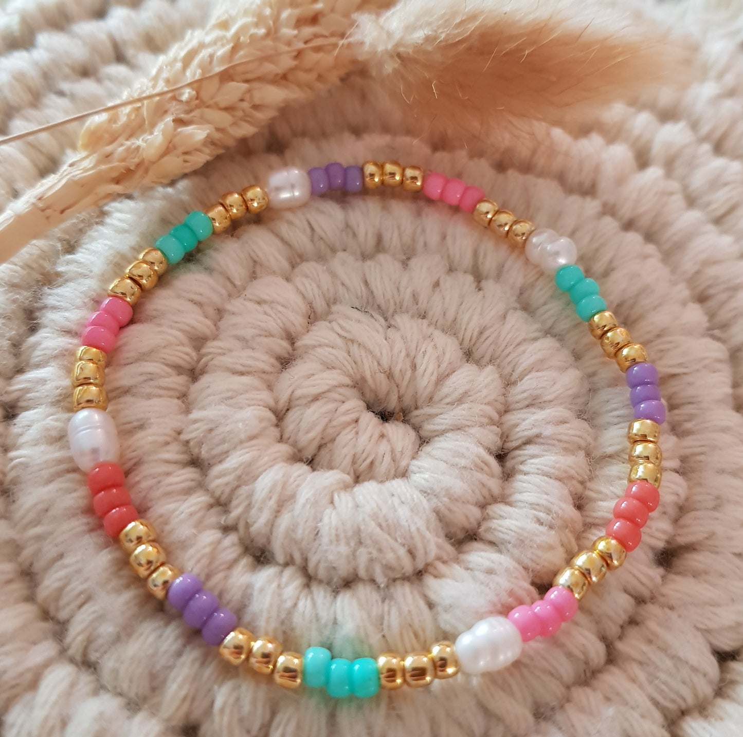 Armkette 3mm LINA mit Süßwasserperlen