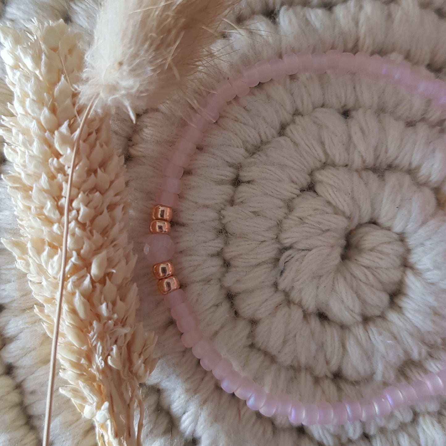 Armband mit Rosenquarz