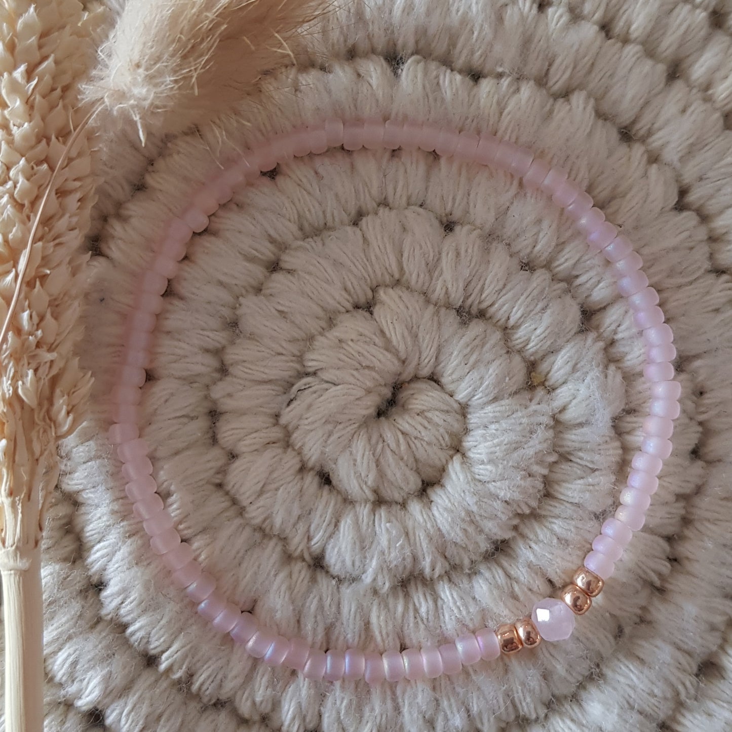 Armband mit Rosenquarz