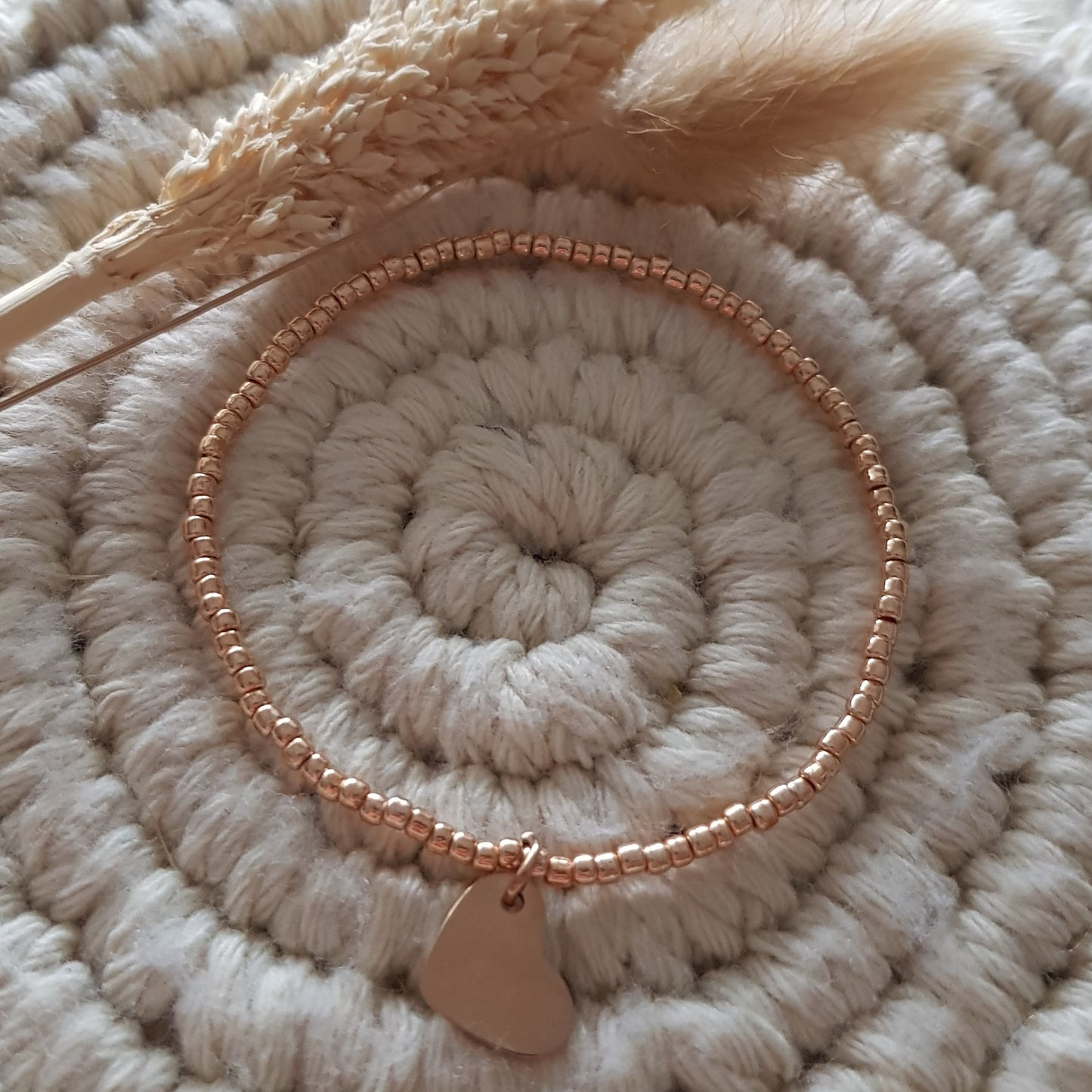 Edelstahlarmkette | Armkette 2,2mm IMA mit Herzli | Perlen Art