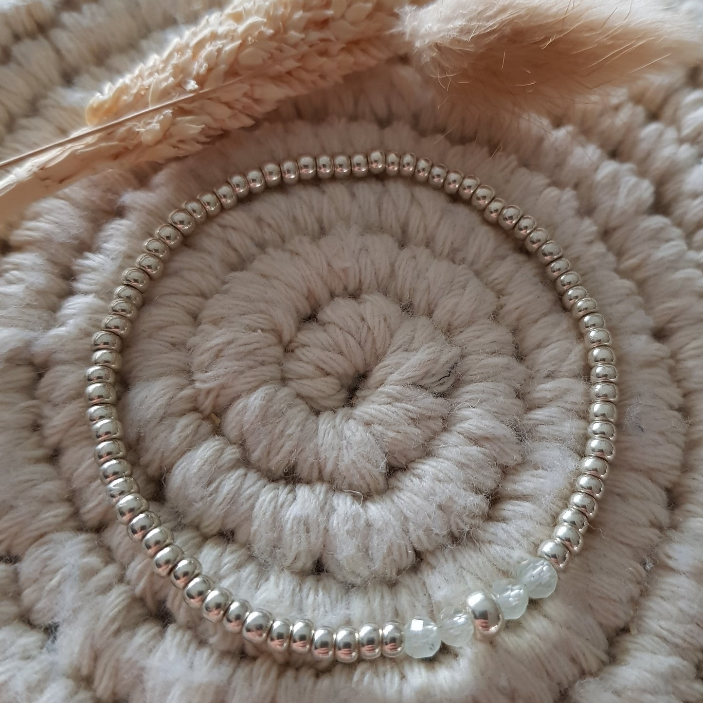 Prehnit Armkette | Handgemachte Armketten | Perlen Art