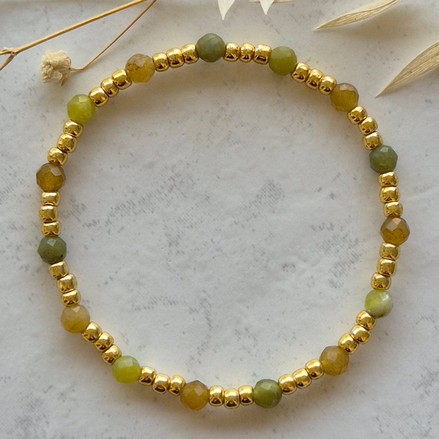 Jade Achat Armkette | Einzigartiger Armschmuck | Perlen Art