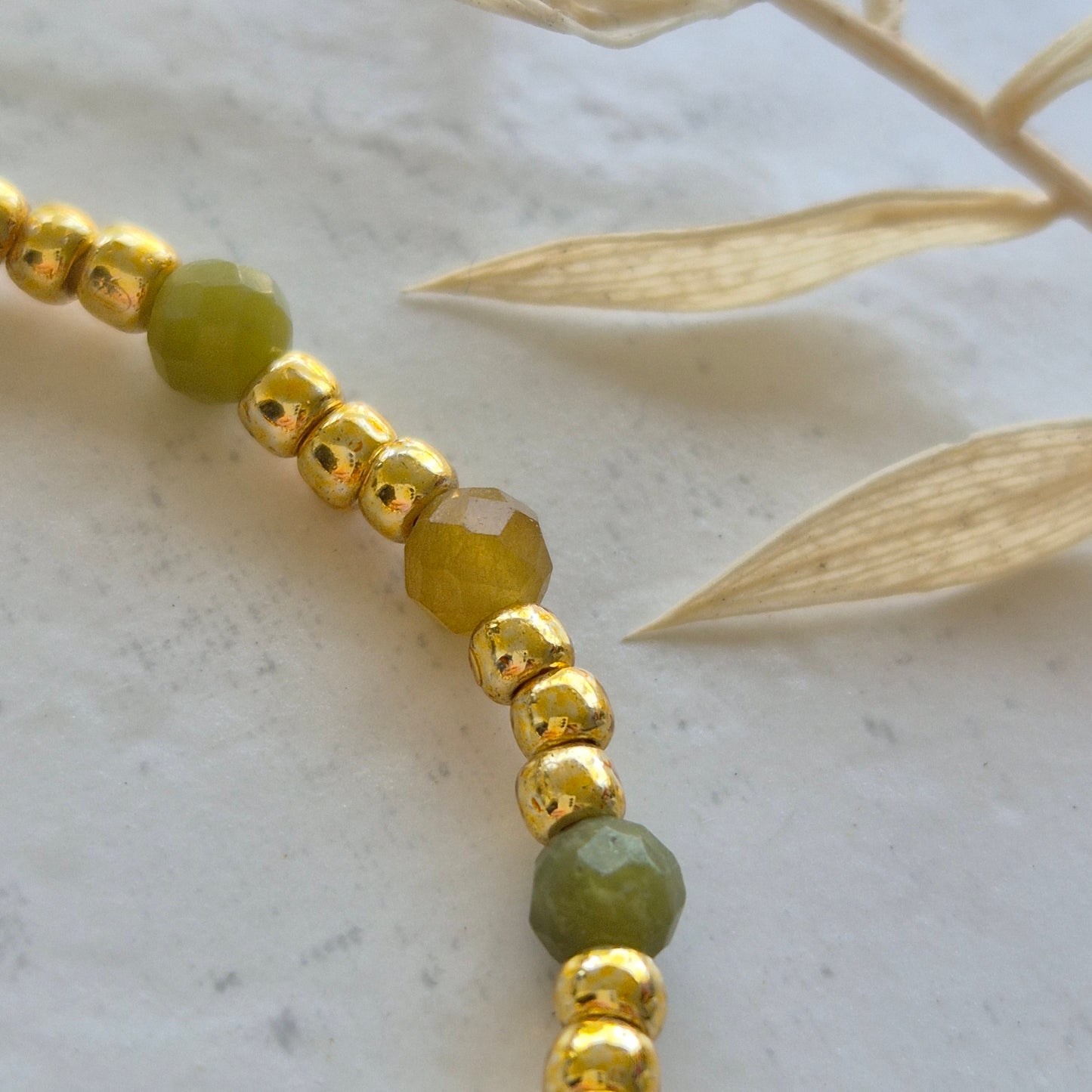 Jade Achat Armkette | Einzigartiger Armschmuck | Perlen Art