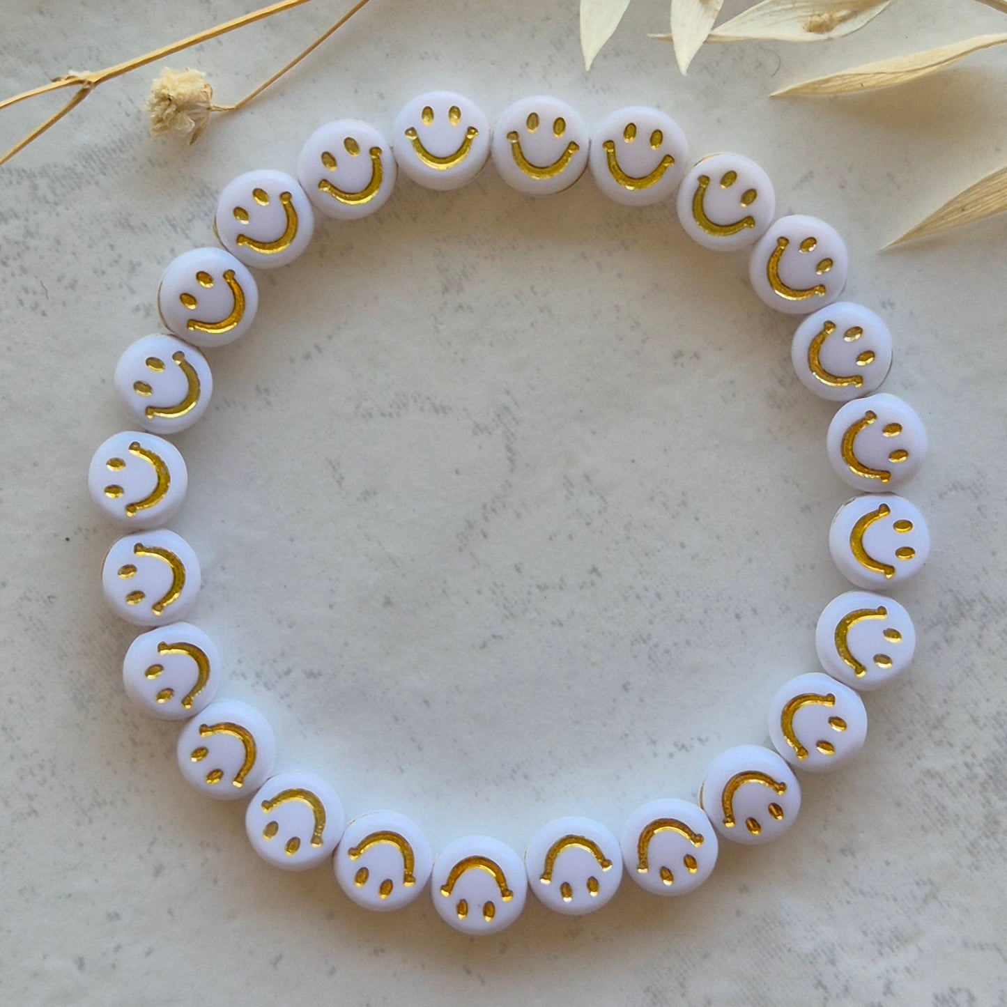 Armband 7mm Smiley