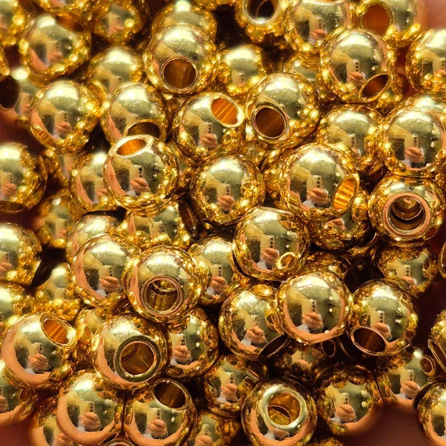 Edelstahlperlen in gelbgold wasserfest 3 & 4mm