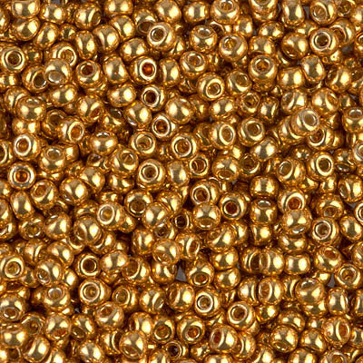 Rote & gelbgoldene Glasperlen 3mm