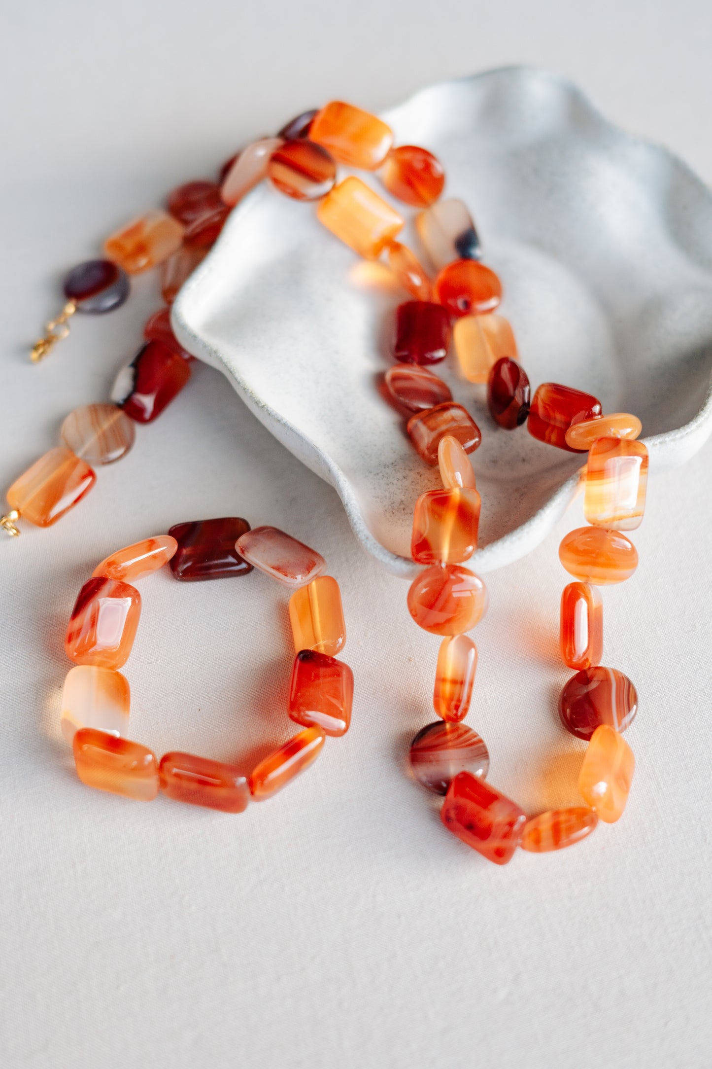 Halskette mit rotem Achat