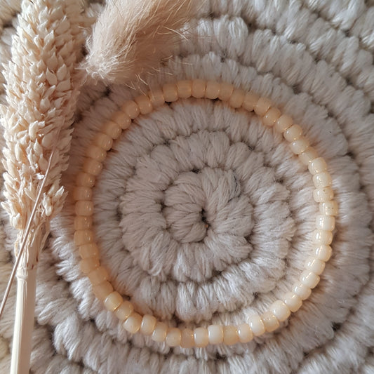 4mm Beige Glasperlen