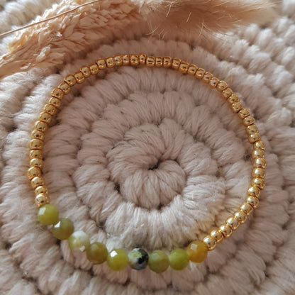 Armkette 3mm NICCI mit JADE_GOLD