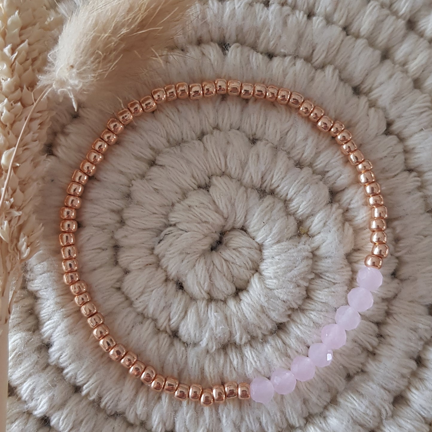 Armkette 3mm NIEVA mit ROSENQUARZ_ROSÉ