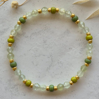 Armkette 3 & 4mm DILLA mit Prehnite