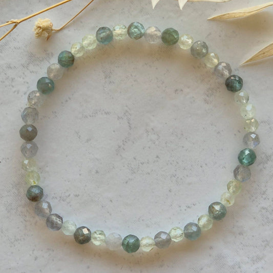 Armkette 4mm NADINA mit Apatite, Labradorite & Prehnite