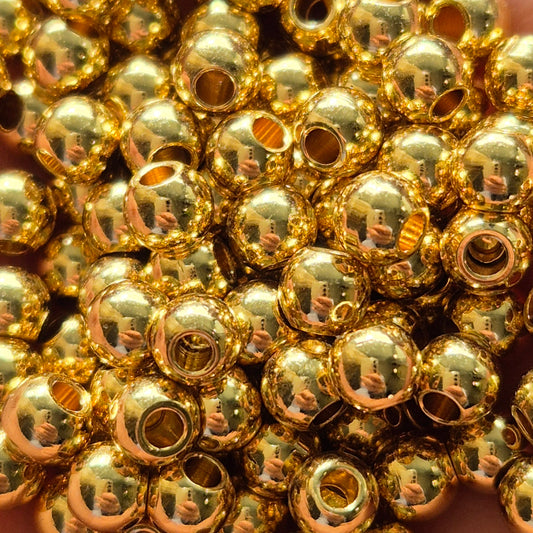 Edelstahlperlen in gelbgold wasserfest 3 & 4mm