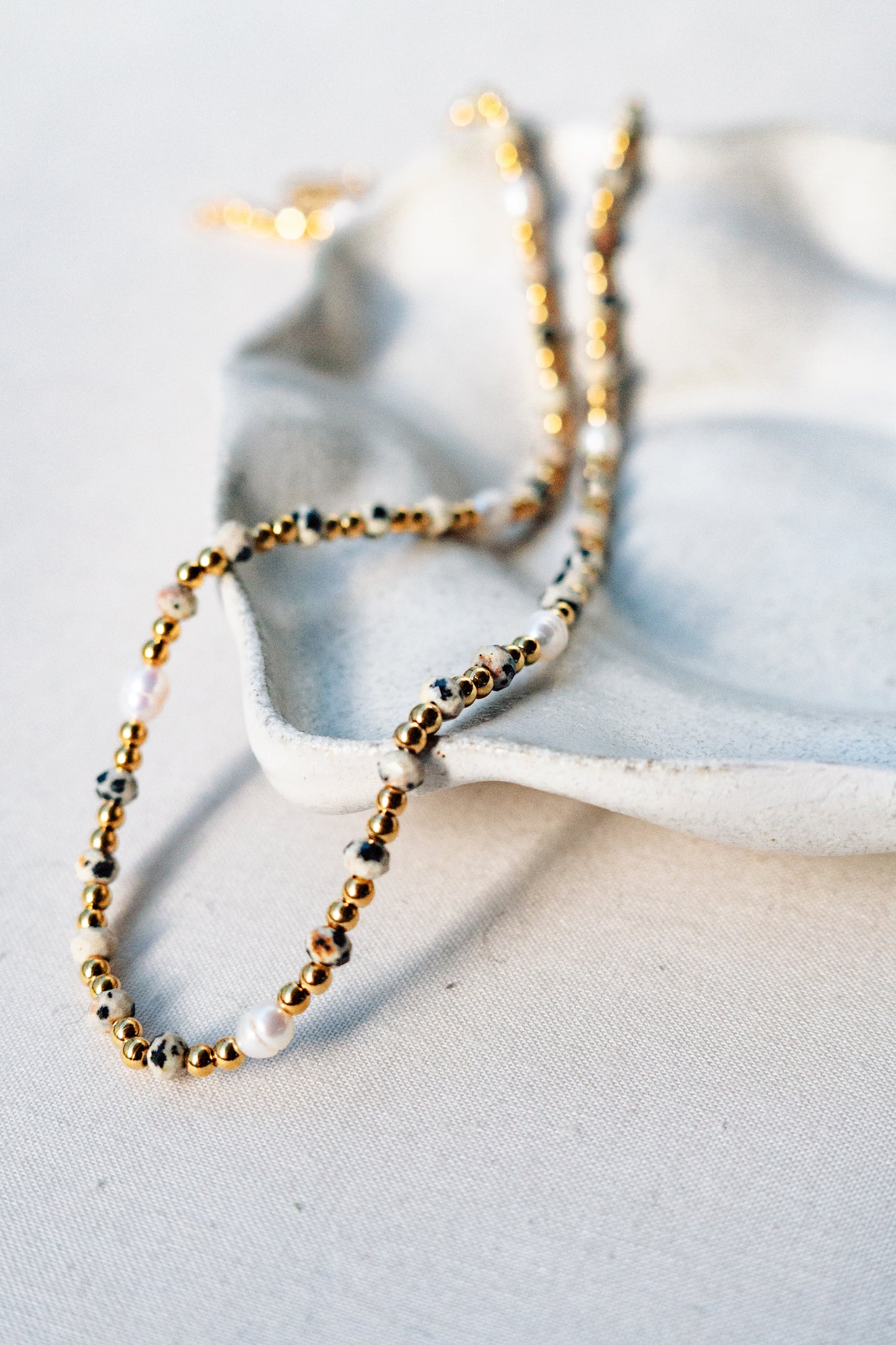 Halskette Dalmatiner - Süsswasser