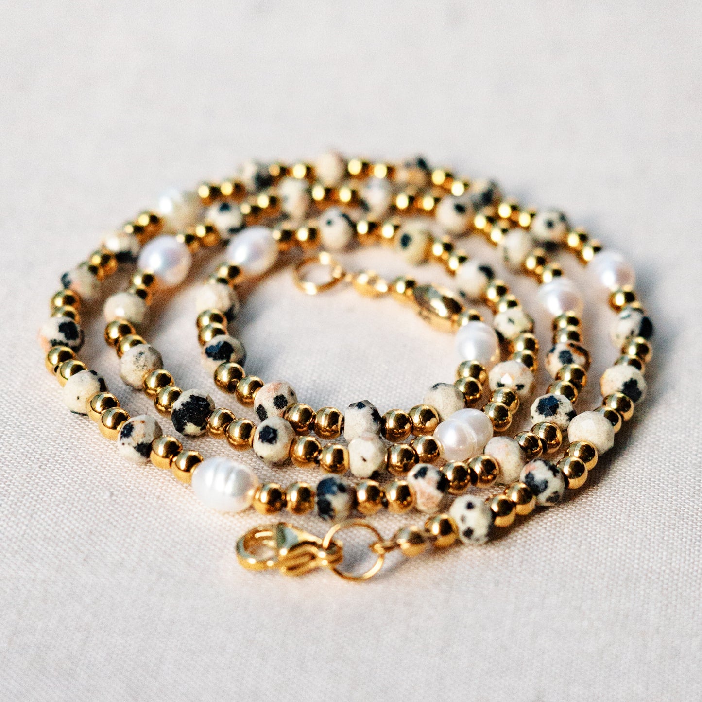 Halskette Dalmatiner - Süsswasser