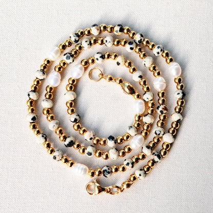 Halskette Dalmatiner - Süsswasser