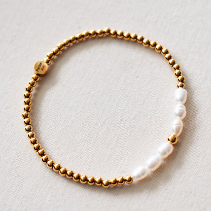 Armband Edelstahl & Süsswasserperlen